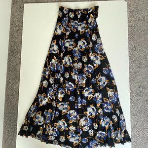Collins Charming Black with Flowers Strapless Maxi Dress - EUC Made in Brazil